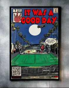 It Was A Good Day Poster Ice Cube 1992 Hip Hop Digital Art Comic Style Rap Print Instant Wall Decor Classic West Coast Gift_7