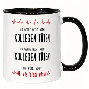 One Piece Eleven Ounce White And Black Ceramic Mug Reusable Hand Wash Only Perfect For Friends Colleagues Christmas Farewell Gift