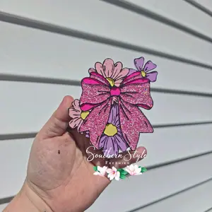 Bow and Flowers Bouquet Car Freshie