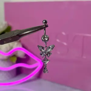 Mariposa Belly Ring (8mm-16mm Custom bar length)