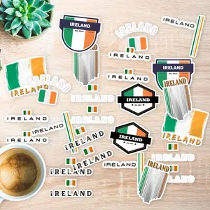 Stickers Pack 20 Pcs Ireland Aesthetic Grunge Bike Car Water Travel Waterproof Guitar Skateboard Bottle Laptop Vinyl Colorful Luggage Bumper