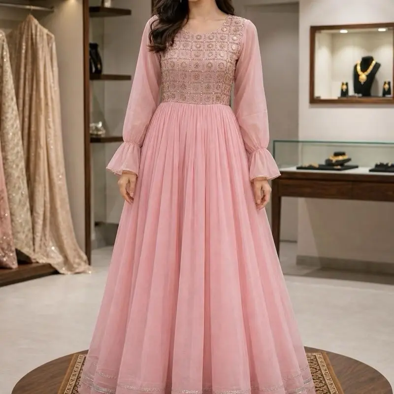Beautiful pink color, Afghani Dress one piece same like the picture