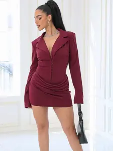Casual Blazer V Cut Stylish Ruched Pleaded Skirt Corset Top Elegant Style Party Dress Casual Womenswear