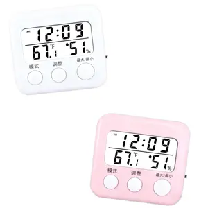 Electronic temperature and humidity meter for indoor baby room detection, digital display alarm clock, timer, temperature sensor