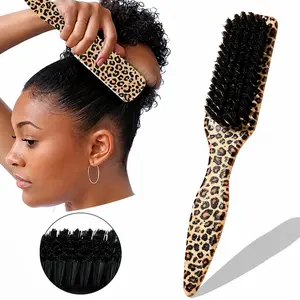 Leopard Print Smooth Hair Brush, Fashionable & Portable, Smooths Frizzy Hair, Prevents Static, Creates Sleek Styles, Women's Hair Accessory