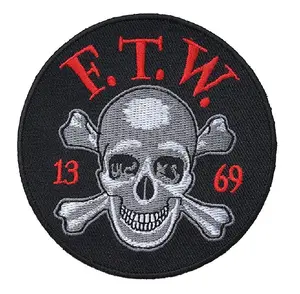 F.T.W. Skull Bones 13-69 Sons of Outlaw Embroidered Hook Patch