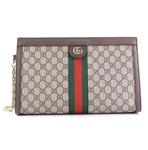 Pre-owned GUCCI Canvas Coated Shoulder Bags Ophidia Chain Shoulder Bag GG Coated Canvas Mediu