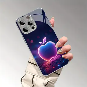 Creative High-Value Colorful Apple Pattern Phone Cases for for 17 Pro Max Phone Case 17 Air 16 E 15 Plus 14 13 12 11 X XS High-Definition Glass Protective Case with