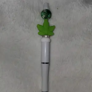 Beaded Pen with Weed Design - Writing Tool for Adults