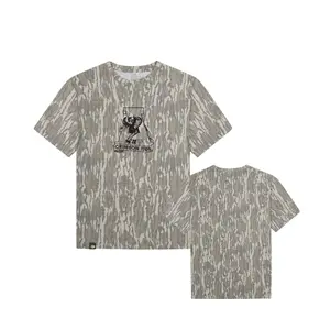 Mossy Oak Alabama Crimson Tide Printing Original Bottomland Pattern Tshirt, Black Alabama Printing Bottomland Camouflage Camo Tee