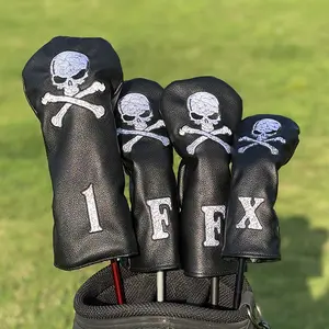 Skull Design Golf Club Head Cover, Dust-Proof & Durable Material, Fashionable Accessory for Best Protection of Your Clubs