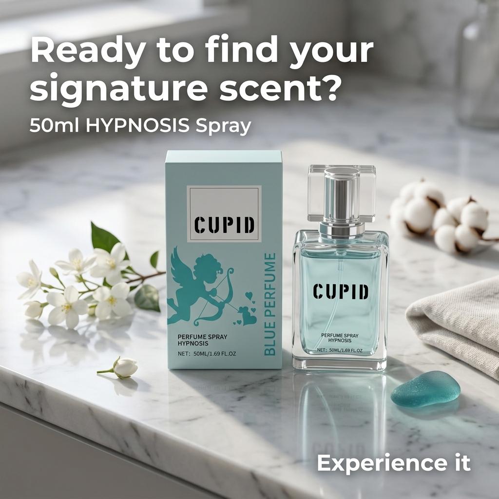 Cupid Blue Cologne for Men, Fresh Citrus Amber Fragrance, Long-Lasting Portable Perfume Spray sweet daily