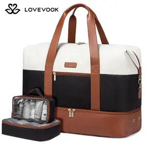 LOVEVOOK TikTokShopBacktoSchool Weekender Bag for Women – Large Travel Duffel Bag with 2 Packing Cubes, Carry on Overnight Bag with Shoe Compartment, Mom Hospital Bags for Labor and Delivery
