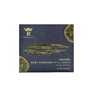 Regalis Conservas, Smoked Petit Sardines with Lemon, Spanish Tinned Seafood, 12/115g