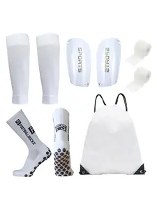 Professional Football Training Set, Letter Print Sports Socks & Shin Guard & Calf Sleeve & Athletic Tape & Backpack, Football Accessory, Sports Accessories for Soccer Training, Gym Set, Football Equipment, Football Kit, Tubesocks, Sports Stockings