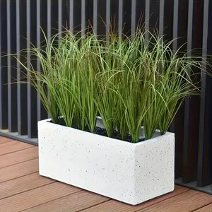 10pcs Artificial Greenery Fake Reed Grass, Wedding Home Decor, Indoor Outdoor Decoration, Seasonal Props, No Container Included