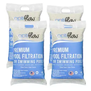 OptiFlow 50Lb Premium Pool Filtration Angular Sand w/Pure Silica Formula, 4 Pack