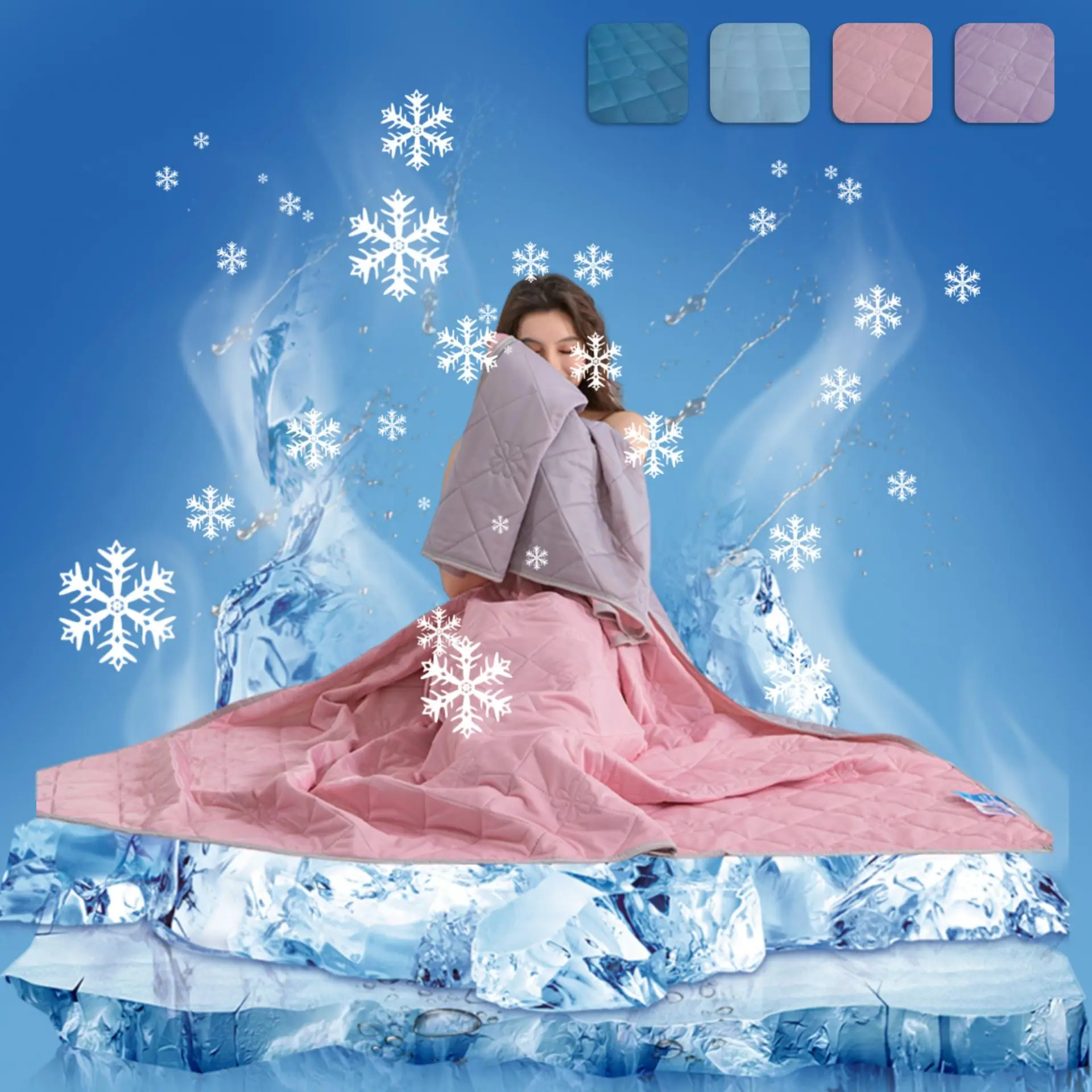 Cooling Throw Blanket, Lightweight Breathable Silky Soft Blanket, Comfortable Bedding for Hot Sleepers and Night Sweats, Perfect Gift for Loved Ones,