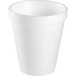 Dart Container DCC8J8CT 8 oz Insulated Foam Drinking Cups, White -1000 Count
