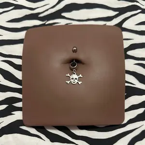 Black Skull Belly Piercing