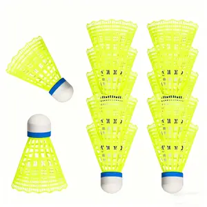 12-Pack Badminton Shuttlecocks - High-Quality Birdie Balls with Excellent Stability and Durability, Ideal for Indoor and Outdoor Sports Training at High Speeds
