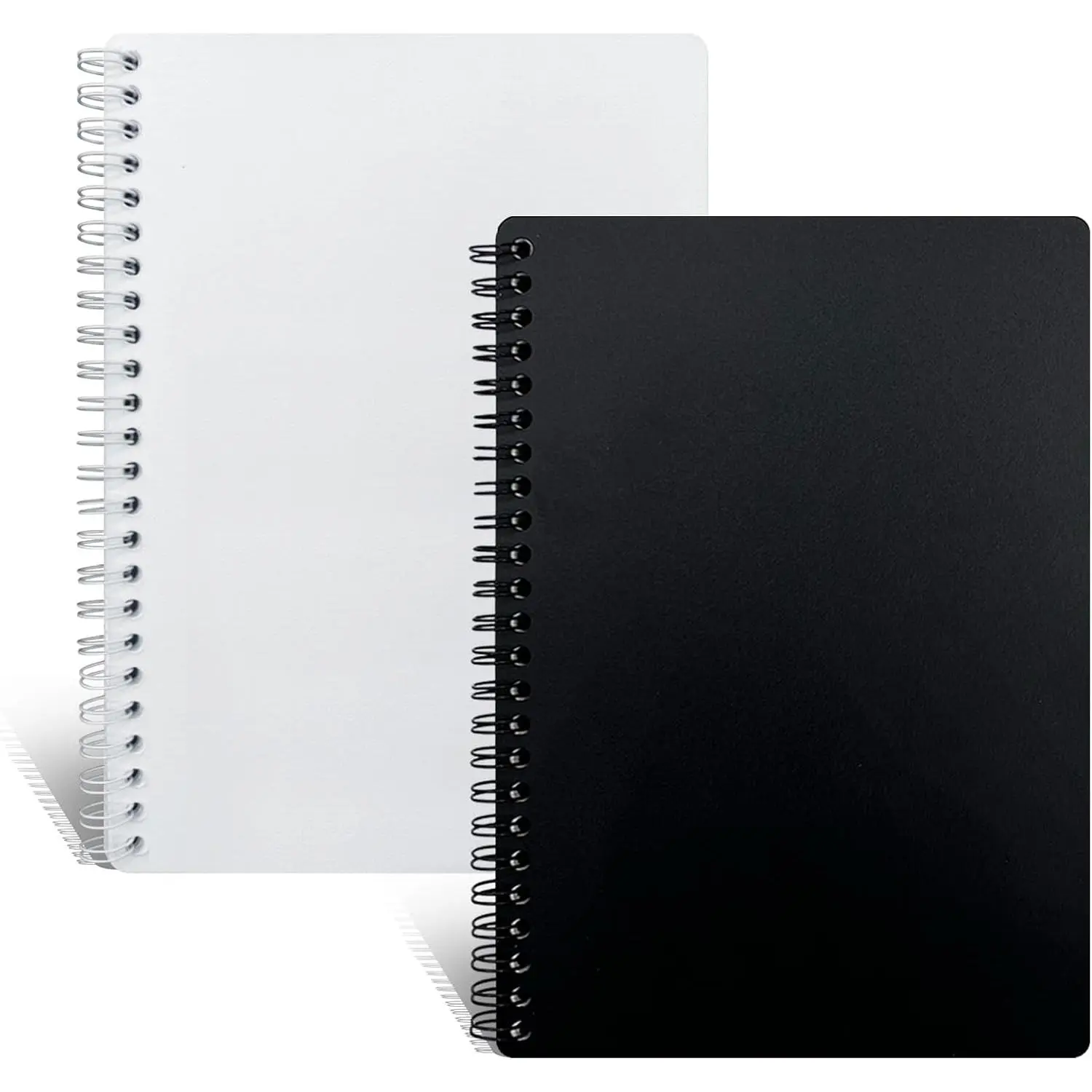 2 Pack  Sticker Book Collecting Album Sticker Storage Organizer Book with 30+30 Sheets Blank Release Paper A5 Stickers Collection Notebook(Black+Clear)
