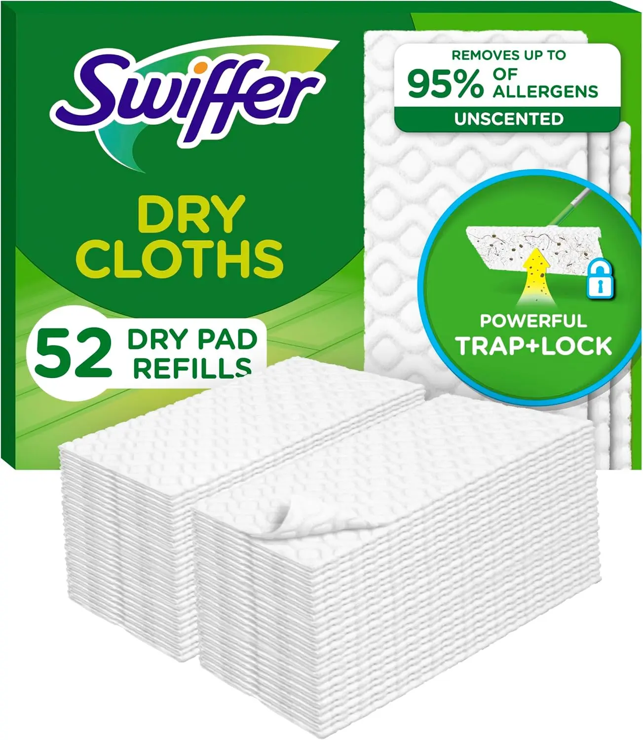 Swiffer Sweeper Dry Sweeping Pad Refills, Febreze Lavender Scent, 32 Count