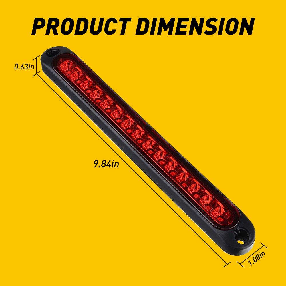 LED 12V Universal High Car Mount 3rd Third Brake Stop Rear Tail Light Red New