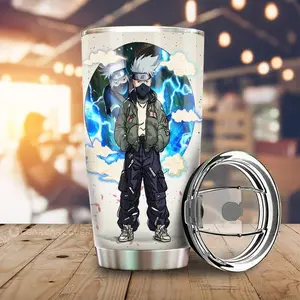 [Anime Cups - Sale Up To 35%] Kakashi Hatake Tumbler Cup, Naruto Anime Character Cup, Copy Ninja Design, Anime Car Accessory, Gift for Shonen and Ninja Fans