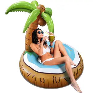 Creative Inflatable Palm Tree Pool Float Bed, Inflatable Pool Lounge, Thick PVC Material, Easy Inflate Storage, Durable Tear Resistant, Perfect for Adults & Kids