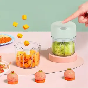 FOR YOU- Mini portable vegetable chopper, 200ml garlic grinder, onion chopper, vegetable blender, food processor; can be used to process ginger, chili peppers, fruits, meats, spices, beans, etc. BETTER