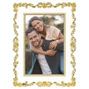 REGALWOVEN Picture Frame, Luxury Photo Frames with Glass Front, Plated  Photo Frame Tabletop Display Gift Ideas 4x6 Inch Gold