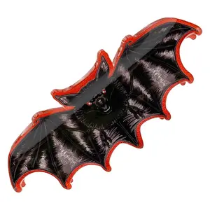 Kreepsville Bat Claw Clip - Gothic Inspired Red Glitter Acrylic Hair Accessory for Dark Looks - Durable 5.6" x 2" Clip