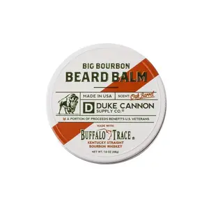 Duke Cannon Supply Co. Big Bourbon Beard Balm, 1.6oz - Oak Barrel Scent/Made with Natural and Organic Ingredients