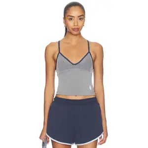 Free People x FP Movement Perfectly Plated Plunge Cami Top in Midnight Navy