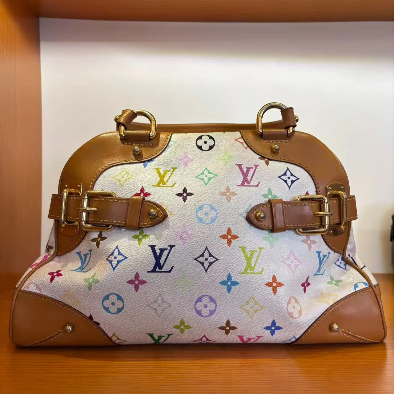Pre-owned Louis Vuitton LV Vintage Multicolore Monogram Bowly Handbag