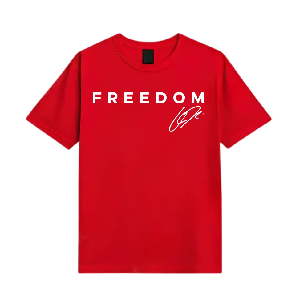 Freedom Signature T-Shirt for Women Men Kids, Memorial T-shirt, Patriotic Short Sleeve Tee, Justice Activist Shirt, Unisex Political Statement Apparel