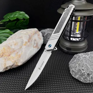 New Fa89 Folding Waist Knife, 5cr13mov Blade, 420 Steel Carbon Fiber Handle, Portable Outdoor Survival Knife, Edc Jungle Campingknife, Survival Gear, Outdoor Survival Supplies, Survival Tools, Outdoor Camping Knives, Survival Equipment