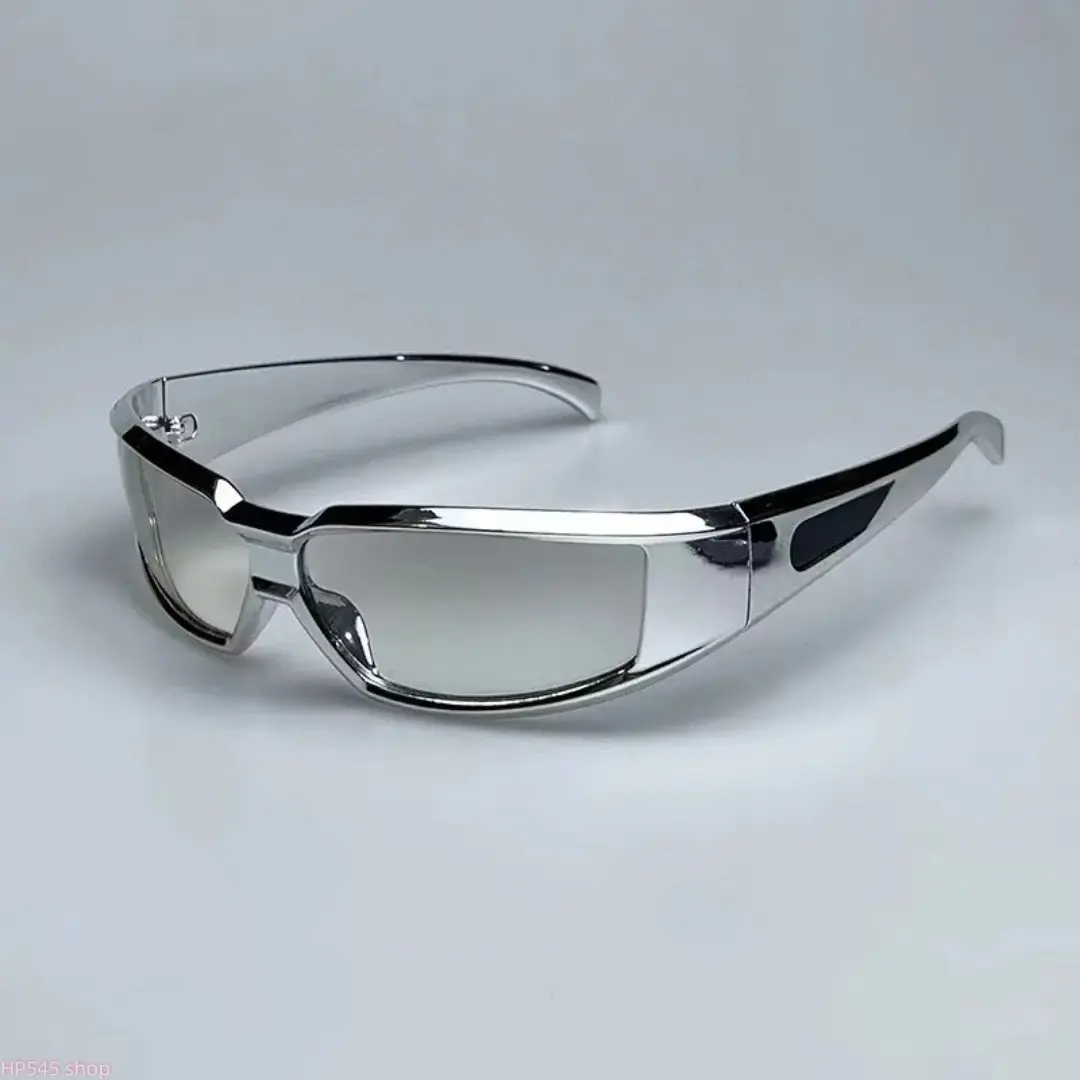 Women's Futuristic Square Sunglasses, TR90 Nylon Modern Statement Frame with Glitter Finish, Polarized Lenses for Daily & Outdoor Wear, Polarized Frames, Modern Sunglasses, Cyberpunk, Statement Frame Glasses homedecor