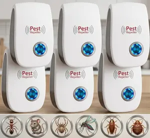 Ultrasonic Pest & Rodent Repeller – Effective Against Rodents, Roaches, Spiders, Ants, Mosquitoes, Flies & Geckos | Ideal for Home, Kitchen, Basement & Attic