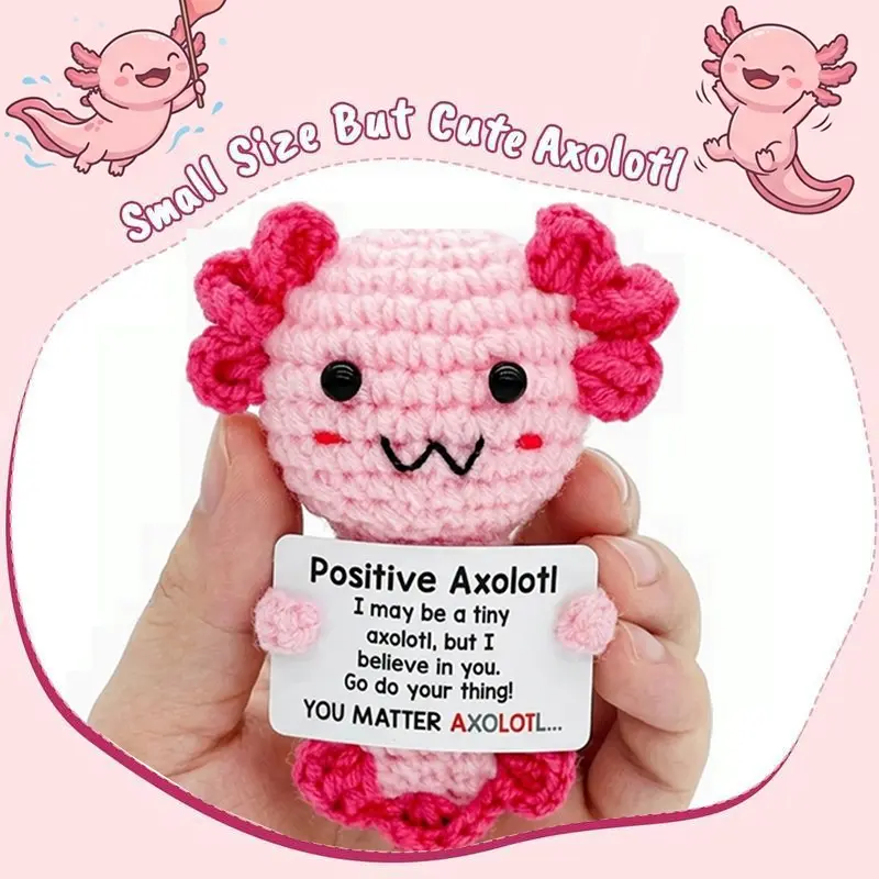 Stable Emotion Hexagon Dinosaur Plush Toy, Soft Huggable, Handmade Crochet Doll, Amigurumi, Cute Stuffies, Perfect Gift, Gift Of Emotional Support,Unique Design, Fun and Cute, Ideal for Daily Use, Cute Axolotl, Stuffed Animal Gift