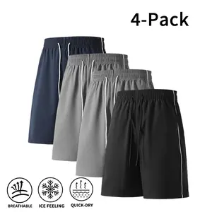 4-Pack Men’s Ice Silk Quick-Dry Shorts – No Sweat, Breathable Gym & Casual Shorts