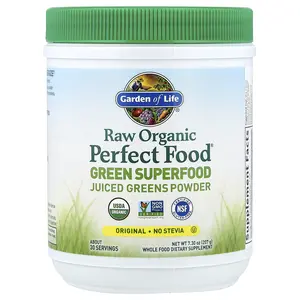 Garden of Life Raw Organic Perfect Food®, Green Superfood, Juiced Greens Powder, Original, 7.3 oz (207 g)