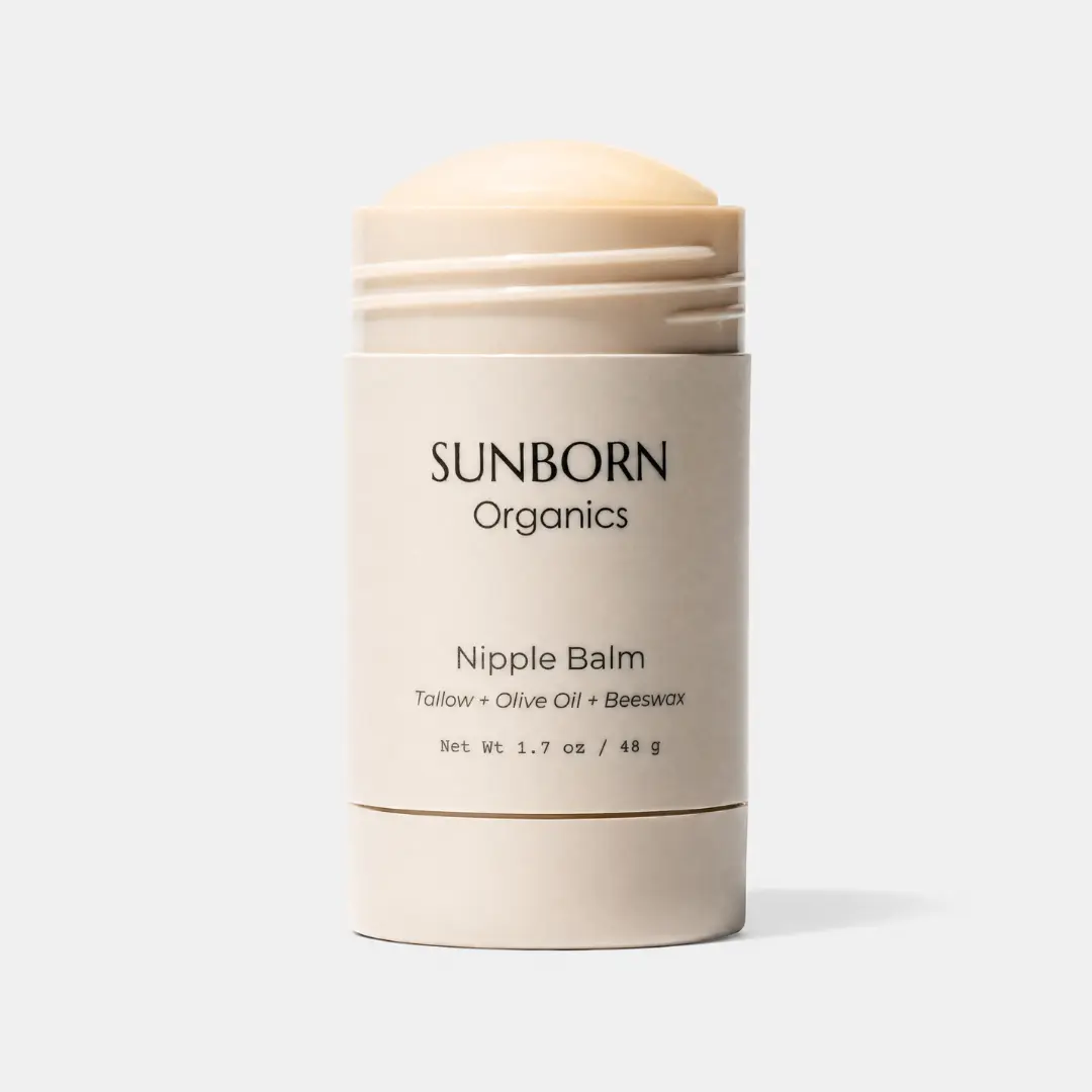 Nipple Balm | Nursing-Safe Lanolin-Free Nipple Cream with 3 Edible Ingredients for Sore or Cracked Nipples | No Wipe-Off, Third-Party Tested | Made in USA