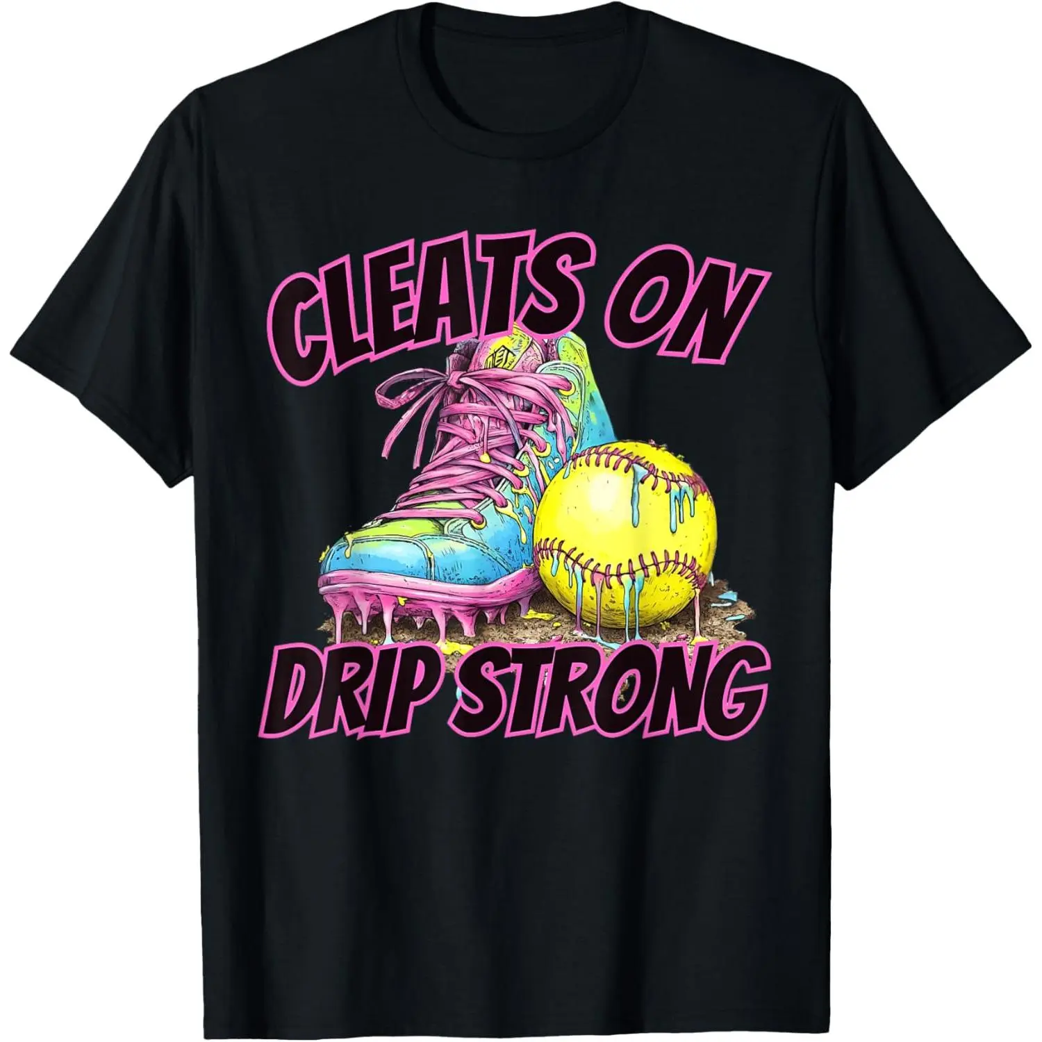 Men's Graphic T-Shirt with Softball Ice Cream Print, Casual Regular Fit Round Neck in 100% Cotton, Soft Moisture Absorbent Fabric for Summer Wear, Tops, Shortsleeve, Sports, Fashion, Natural