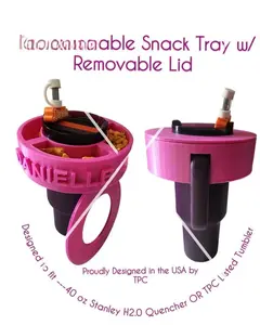 40 oz Tumbler H2.0 Quencher Snack Tray|Personalizable Snack Tray| Snack Tray|Snack Tray For Stadium Games|Gifts Bottle