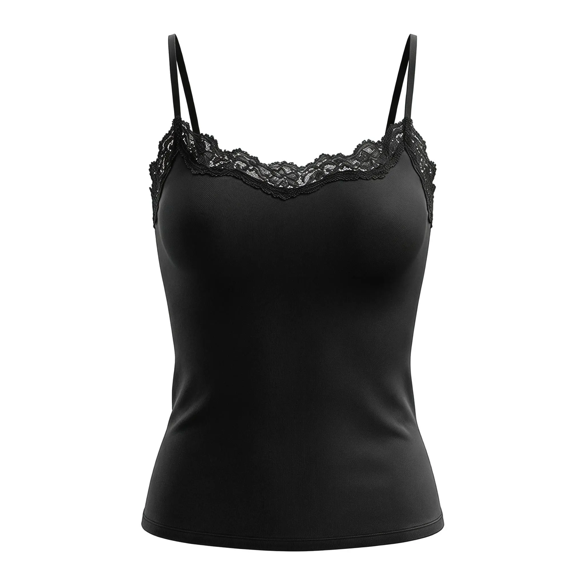 Padded Lace Cami Top Double Lined Sexy Tank Top Spaghetti Strap Club Party Shirt