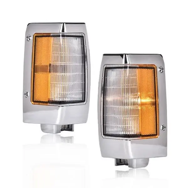 Fit For 90-97 Nissan D21 Pickup Chrome Parking Corner Side Marker Signal Lights