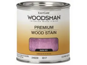 212 MAIN VOC Compliant 0.5 pt Woodsman Oil-Based Interior Stain, Barn Red, for Indoor Use (True Value Manufacturing)