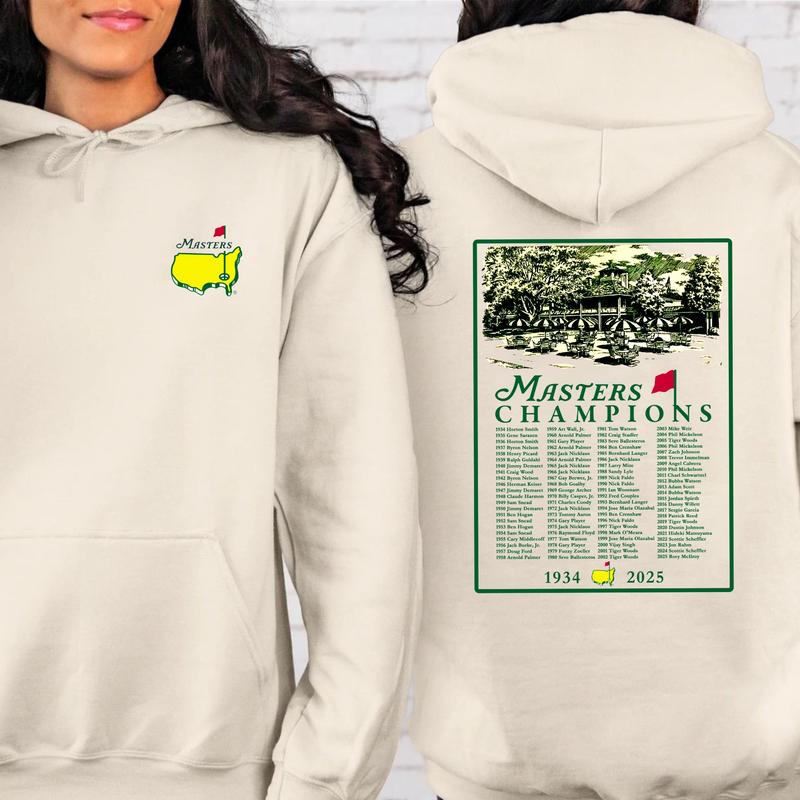 2025 Masters Tournament Augusta 91 Years Hoodie, Golf Tournament T-shirt, Masters Golf T-shirt, The Masters Golf Cup Tee For Men, Gifts For Men, Casual Streetwear Top